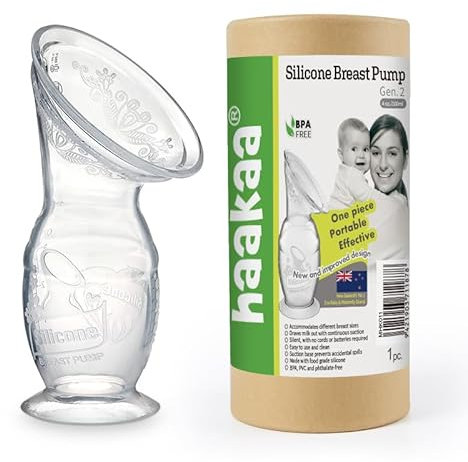 haakaa Silicone Manual Breast Pump Gen 2, 4oz/ 100ml