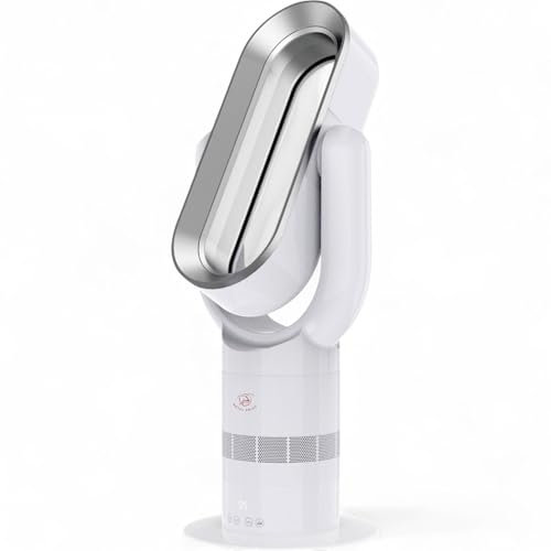 Royal Swiss Ventilateur Colonne, silencieux sans pales, 240 V, Rotation à 180°, Écran tactile et télécommande, Sans danger pour les enfants, Chauffage et ventilateur