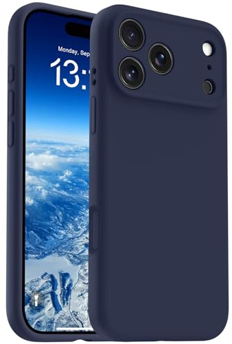 OTOFLY Magnetic for iPhone 17 Pro Case,Compatible with Magsafe,Classic Liquid Silicone Mobile Phone Case,Integrated Camera Control Button,Anti-Scratch Microfiber Lining,Midnight Blue