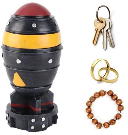 Cocoarm Bomb Storage Box, fallout merchandise 3D Resin Craft Model Mini Storage Bin, nuke bomb storage box for Keys Beads Cotton Swabs with Lifelike Game Design Lightweight Stable Base Desk Bookshelf