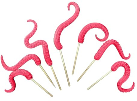 Bosiyrggrl 7PCS SeaMonster Tentacles Octopus Tentacle Plant Stake Garden Stakes for Plant Decor Octopus Tentacle Stakes A