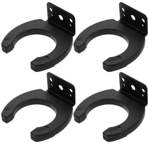 TOPBATHY Mikrofon Wandhalterungen zur Organisation von Mikrofonen aus Kunststoff und Metall 4 Stück-pack Schwarz Vielseitige Mikrofonhalterung im Hotel und Ktv
