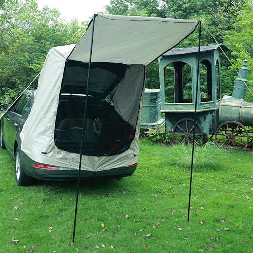 Outdoor-SUV-Campingzelt, Auto-Heckklappen-Schattenmarkise mit Sichtschutznetz, Auto-Heck-Campingzelt mit Sonnenschutz