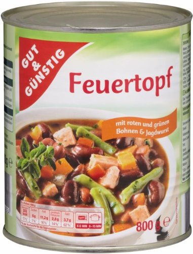 Gut & Günstig Feuertopf mit Bohnen & Jagdwurst 800g