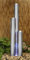 Primrose 121cm Three Brushed Stainless Steel Tubes Water Feature with Lights for Outdoor Garden Use