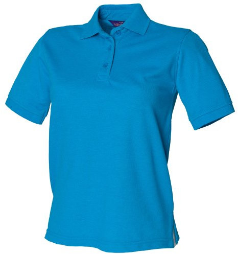 Henbury Womens/Ladies 65/35 Polo Shirt (M) (Sapphire Blue)