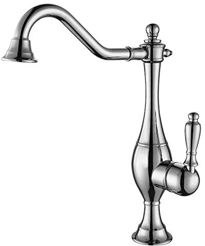 Nostalgie Retro Einhebel Armatur für Waschschale Schüssel Chrom Drehbar Sanlingo