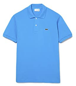 Lacoste Herren Polo-Shirt Kurzarm L1212, Männer Polo-Hemd,2 Knopf,Regular Fit,Blau,6