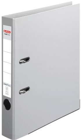 Ordner maX.file protect+ A4 Voll-PP-Folienbezug Wechselfenster 4er Pack breit (grau schmal, 8)