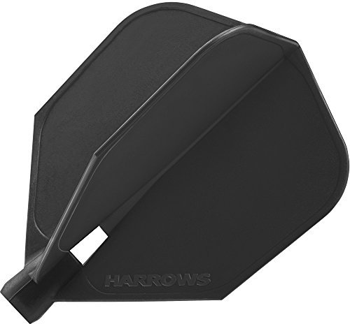 Darts Corner Harrows Clic Flights – verstärkter Rand – Form – Schwarz – 1 Set (3) Checkout-Karte