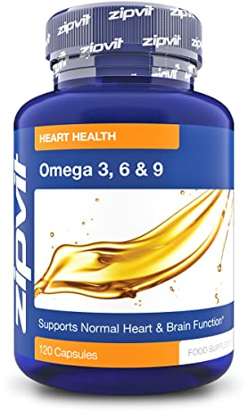 Omega 3 6 & 9 Oil 1000mg, 120 Softgels. Source of Alpha-Linolenic Acid. Supports Maintenance of Normal Blood Cholesterol