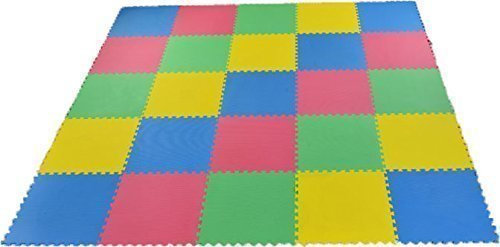 Abaseen 40 SQ FT / 3.68M² / 36 Piece Interlocking Soft Kids Baby EVA Rubber Foam Activity Play Mat Floor Tiles *Sale*