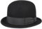 Lipodo Melone Wollfilzhut Damen/Herren - Filzhut aus Wollfilz - Bowler mit Ripsband - Hut Made In Italy - Hutklassiker Sommer/Winter - Anlasshut schwarz M (56-57 cm)