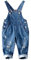 KIDSCOOL SPACE Salopette di Jeans Blu per Neonati e Bambini/Ragazze,Salopette di Jeans,Blu,12-18 Mesi