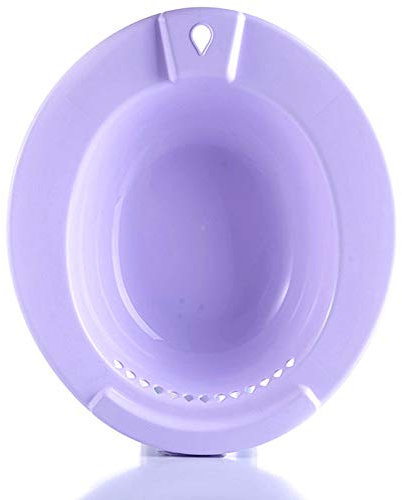 NANANA Bidet Bidetbecken Sitzbad Sitzbecken für Männer und Schwangere Frauen, Sitzwanne Einsatz-Bidet WC Sitz Badewanne, 38X38x12 cm,Purple