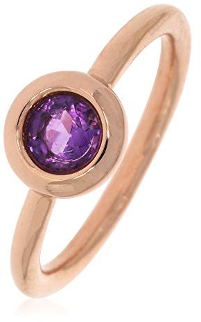 XEN Ring mit 5 mm Amethyst ca. 0,45 ct. rosèvergoldet 58 (18.5)