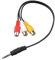 Futheda Cavo splitter audio da 3,5 mm maschio a 3 RCA femmina, cavo audio stereo video AUX (rosso-giallo-bianco) connettori per AV Audio Video LCD TV HDTV