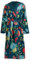 PiP Studio Bademantel Good Evening Dunkelblau Sauna Frottee Blumen Blüten Print Morgemantel Geblümt Kapuze, Größe:XS