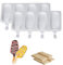 2 confezioni da 4 stampi per gelato a griglia, stampi per gelato in silicone senza BPA, stampi per gelato riutilizzabili per bambini e adulti (con 100 bastoncini di gelato).