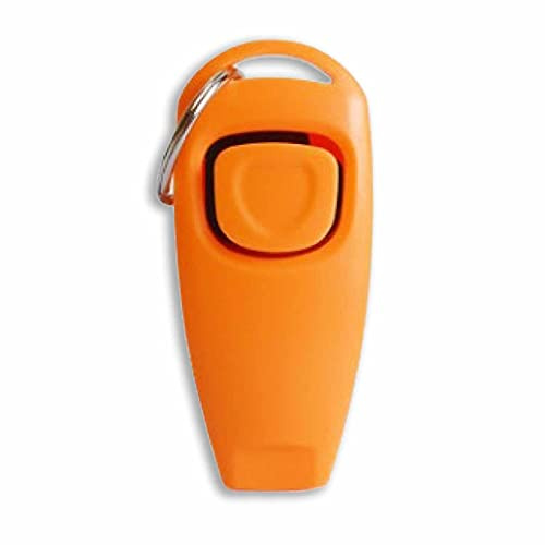 MONKIMAU Hundepfeife mit Klicker - Rückruf für Hunde und Katzen Training Set (orange)