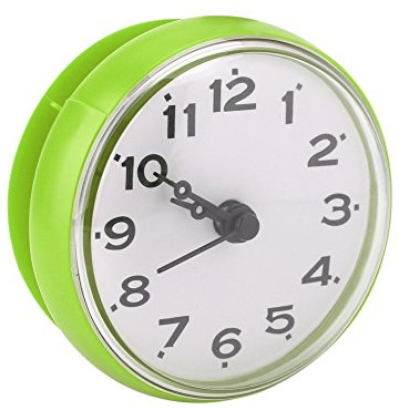 TOPINCN Badezimmer Dusche Küche Uhr Timer Wand Fenster Spiegel Badewanne Dusche Uhr wasserdichte Absaugung Badezimmerzubehör(Grün)