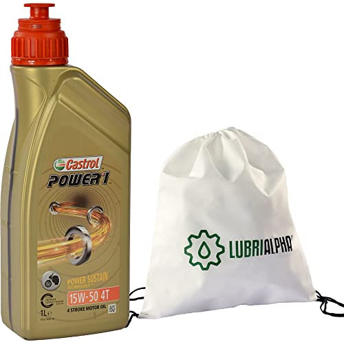 Huiles moteur 4 temps 15w50 lubrifiant Castrol Power1 4T 15W-50 avec porte-clés tire-bouchon 6x1lt