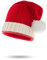 Barakara Weihnachtsmütze, Bequeme Warm Nikolausmütze Gestrickt Elastisch Weihnachtsmann Hut mit Bommeln, Rot Santa Weihnachten Mütze für Baby Kinder Erwachsene für Weihnachtsoutfit Weihnachtsfeierdeko