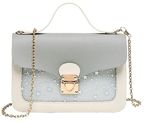 A-QMZL Mädchen Umhängetasche Klein Damen Schultertasche Handy Umhängetasche Handytaschen Geldbörse Handtaschen Mode Abnehmbare Kette Crossbody Bag für Damen Frauen Mädchen Kinder (grau)