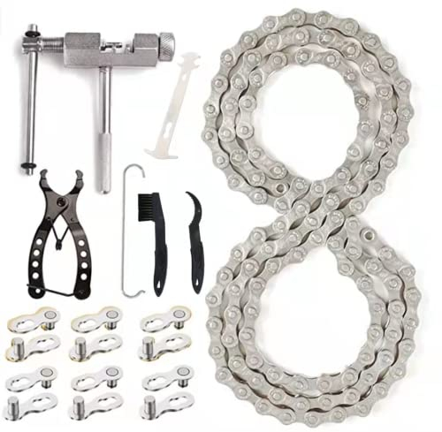 Kikuo Fahrrad Mechaniker Kettenbrecher Multifunktionaler Fahrrad Kettenwerkzeug Fahrrad Splitter Link Remover Kettenreparaturwerkzeug für 6 7 8 Speed Ketten, Fahrradkette 1/2x3/32 Glieder
