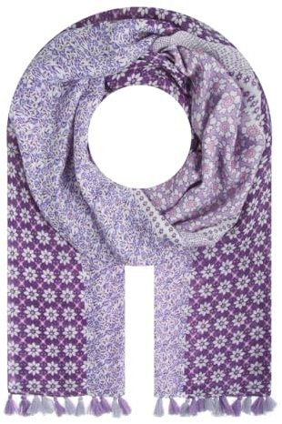 Majea Halstücher Damen Tuch Kopftuch Halstuch Schal Damen-Schal Tücher Damen Stola (880033) (lila 25), 180 x 90