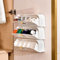 3 Stück Unterwäsche-Schubladen-Organizer, Clamshell-Socken-Organizer, selbstklebend, Wandmontage, Organizer für den Schrank, 5 Fächer, Unterwäsche-Organizer, Kunststoff-Organizer für Schrank