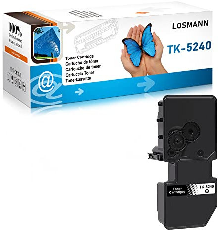 LOSMANN TK-5240 Schwarz Tonerkartusche Kompatibel für Kyocera Ecosys M5526cdw M5526cdn, P5026cdw P5026cdn (1 Schwarz)