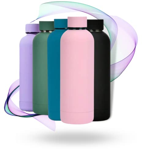 Bouteille d'eau isotherme pour femme et homme 750ml, Gourde sans BPA, garde le liquide chaud 12h et le froid 24h. Convient pour le sport, gym, randonnée (Rose)