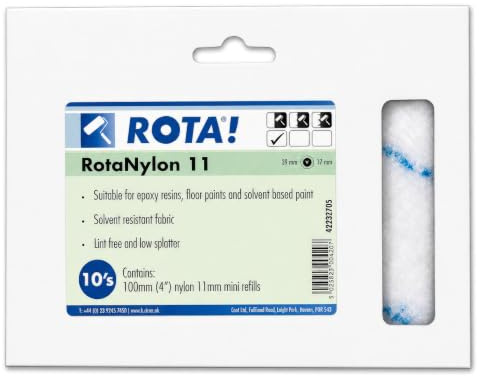 Rota Solvent Resistant Nylon Paint Rollers 4 Inch | 100mm Medium Pile (11mm)