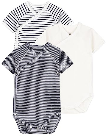 Petit Bateau Unisex Baby A097h Short Sleeve Newborn Body (pack of 1)