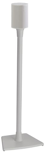 Sanus Speaker Stand for Sonos Era 100™ - Fixed Speaker Stand w/Easy 3 Step Install -Includes All Hardware, Carpet Spikes & Rubber Feet - White