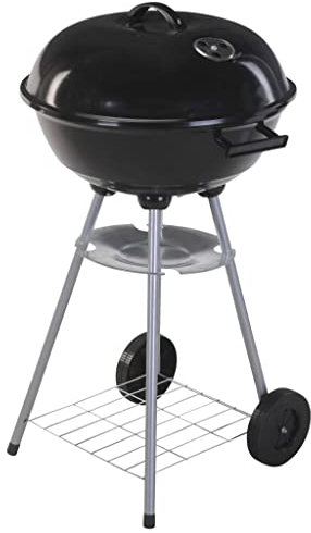 ProGarden Griglia per Barbecue con Bollitore su Ruote 46 cm Nera