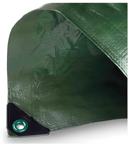 Abdeckplane mit Ösen – Gewebeplane 2x3m 90g/m² - Plane wasserdicht, reißfest & UV-beständig für Gartenmöbel, Holz, Pool, Sandkasten, BAU – Wetterschutzplane Outdoor – Abdeckfolie grün