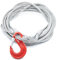 Alfa Logistik Cave Acciaio 14mm Diametro 15m Lunghezza con Gancio e 2 Passanti - Cavi Acciaio con Passanti - Fune Acciaio con Gancio e Passanti - Fune Metallica con Occhielli - Cavo Forestale