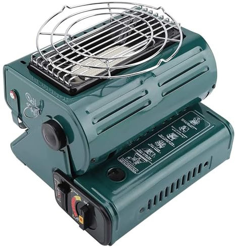 ESASAM Chauffage à gaz extérieur, réchaud de Camping à gaz 2 en 1, brûleurs Portables réglables pour Voyage Portable, Camping, Caravane, pêche, Maison, intérieur et extérieur