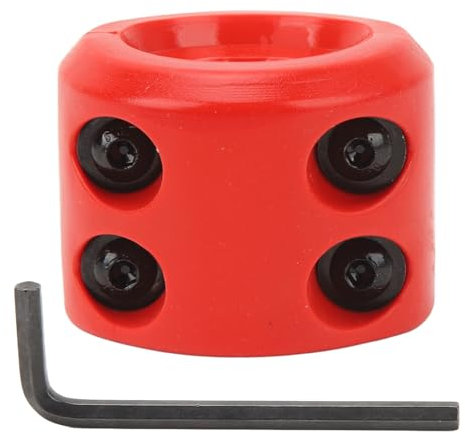 Crochet de Câble de Treuil, Bouchon en Caoutchouc, économiseur de Ligne avec Vis et écrous en Acier Inoxydable pour ATV UTV SUV ORV Camions à Corde de Treuil Synthétique (Rouge)