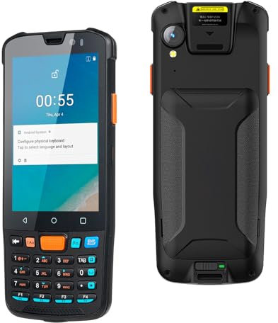 Sunydog Android 11.0 Handheld-Terminal PDA 1D / 2D Scanner Barcodeleser zur Erfassung von NFC-Daten 4G Wi-Fi BT mit Touchscreen von 4 Zoll (10,2 cm) Rückkamera mit 1300 W für kleine Unternehmen