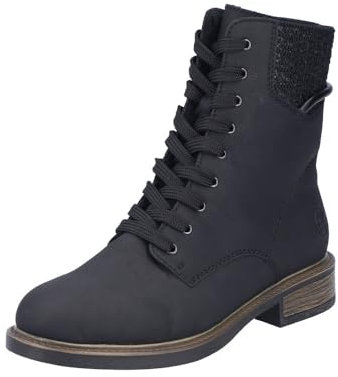 Rieker Damen 71460 Schnürstiefel, schwarz 00, 40 EU