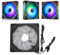 Gehäuselüfter 140 Mm ARGB Gehäusekühlerlüfter, Synchronisiertes Licht, Leiser Lüfter mit Geräuschreduzierung, Interner Lüfter für CPU Kühler, Kühlkörper, PC (Umgekehrtes Schwarz)