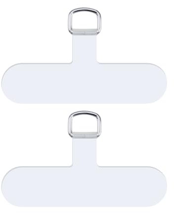 Xylota 2 Parches de Repuesto Duraderos para Cuerda para Movil Cuello Universal, TPU sin Pegamento Parche para Cordón de Teléfono Accesorios para y la Mayoría de Teléfonos Inteligentes, Klar