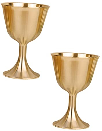 Cabilock Coupes À Calice En Laiton Glamour Gobelets À Vin Décoratifs Pour La Maison Et Le Bureau Ornement De Tasse Décoratif