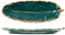 Disoza Schmucktablett Feder Dekoschale Schmuck Deko Tablett Keramik Schlüssel Ablageschale Teller Porzellan Speiseteller Desserttelle Schlüsselschale Flur Schlüsselablage (37 * 12.5 * 3.5cm)