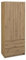 WHATSIZE ENTERPRISE – Modern Double Wardrobe with Drawers – 2 Door Cupboard Contemporary Bedroom Furniture - Large Clothes Cupboard Storage with Shelves, Hanging Rails & 2 Drawers, Artisan