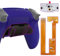 eXtremeRate RISE4 Remap Kit Programmabile per ps5 Controller BDM-030/040/050,4 Tasti Aggiuntivi Metallo Palette Back Button Cover Pulsante Posteriore per ps5 Joystick-Cobalt Blue