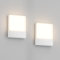 Howskys 2 Stück 24W LED Wandleuchte aussen, 3000K Warmweiß Außenwandleuchte, außenleuchte wand für Terrasse Eingang Garten, Aluminium, IP65 Wasserdicht, Weiß